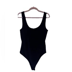 Express Black Body Contour Scoop-Neck Bodysuit